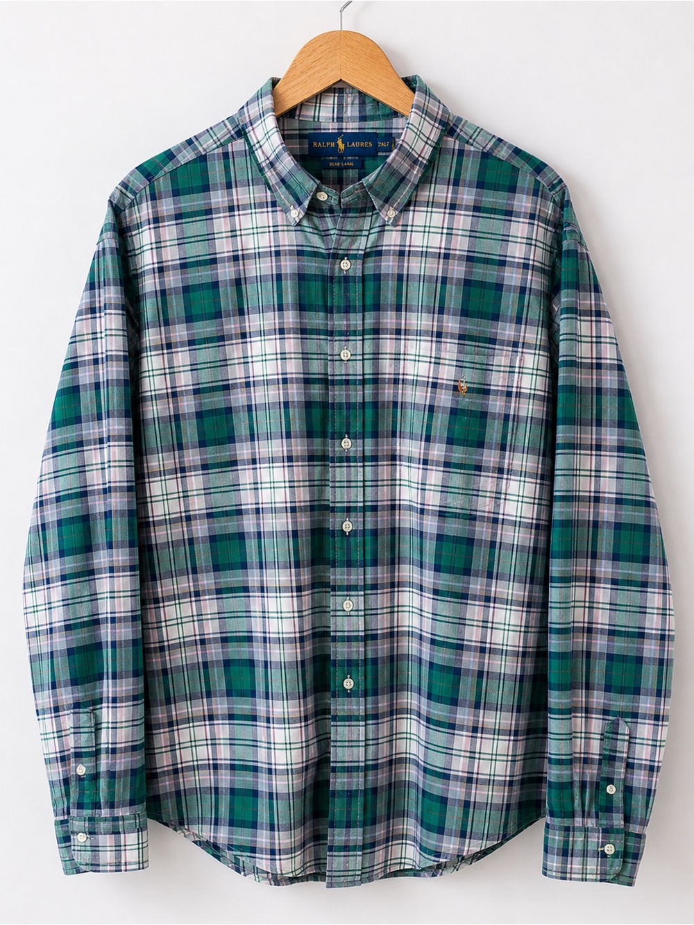 Ralph Lauren Blue Label Plaid Button Down Shirt Men’s 2XB Big 100% Cotton